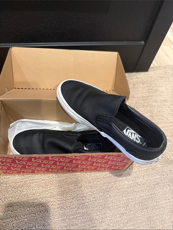 Vans Shoes - Vans Black Slip-On Sneakers with White Soles